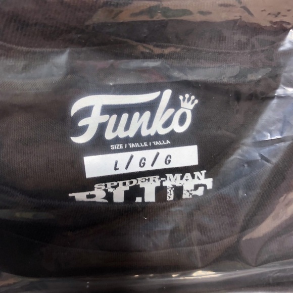 Marvel Collector Corps Black Spider-Man Blue Pop Tees T Shirt Size L - Picture 2 of 5